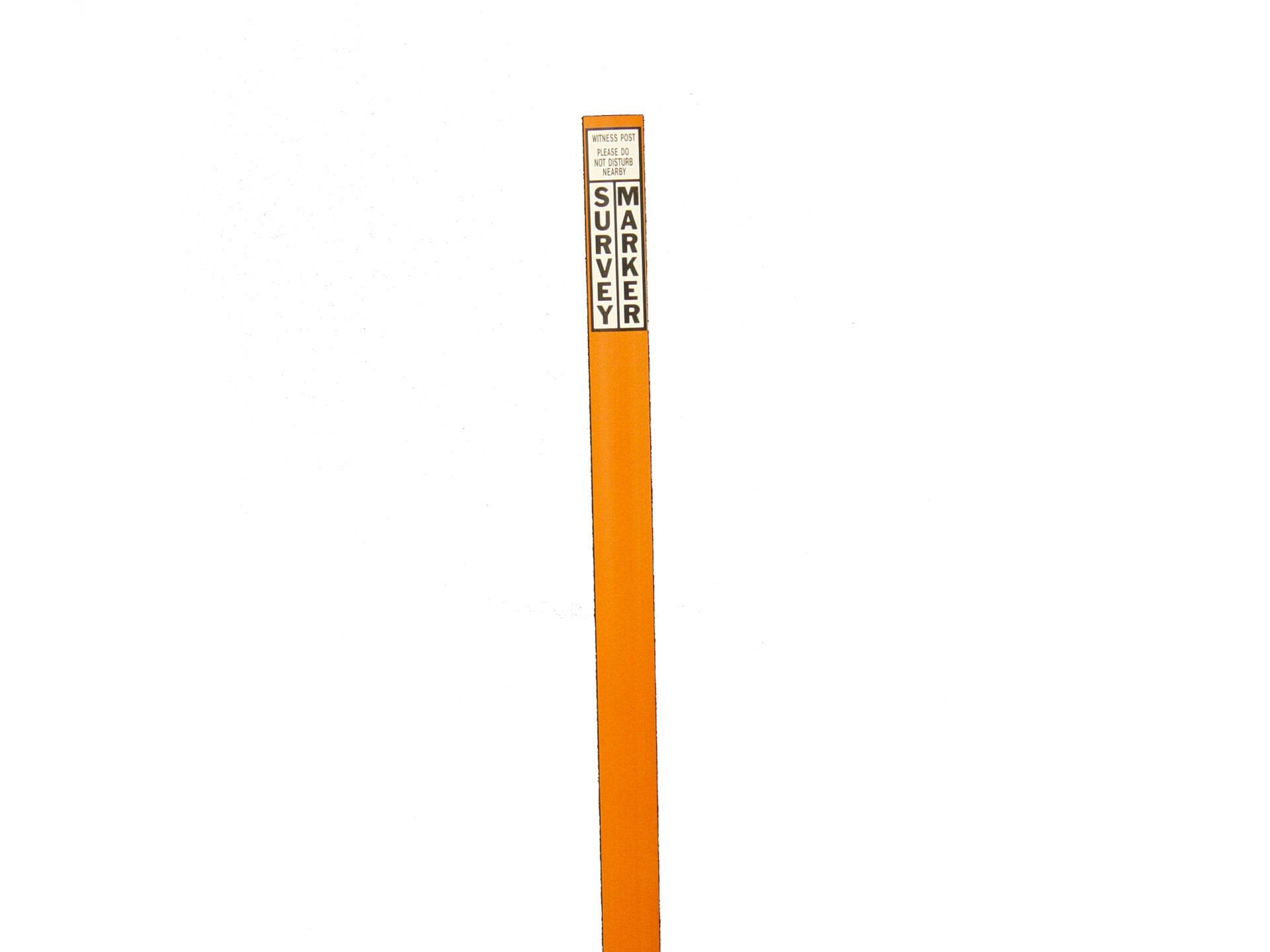 Survey Marker - Low Profile Survey Boundary Marker (Hi-Vis Orange