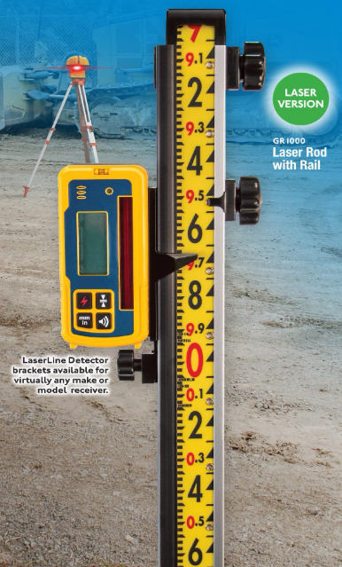 LaserLine Lenker Rod 10 Foot Inches with Topcon Mount