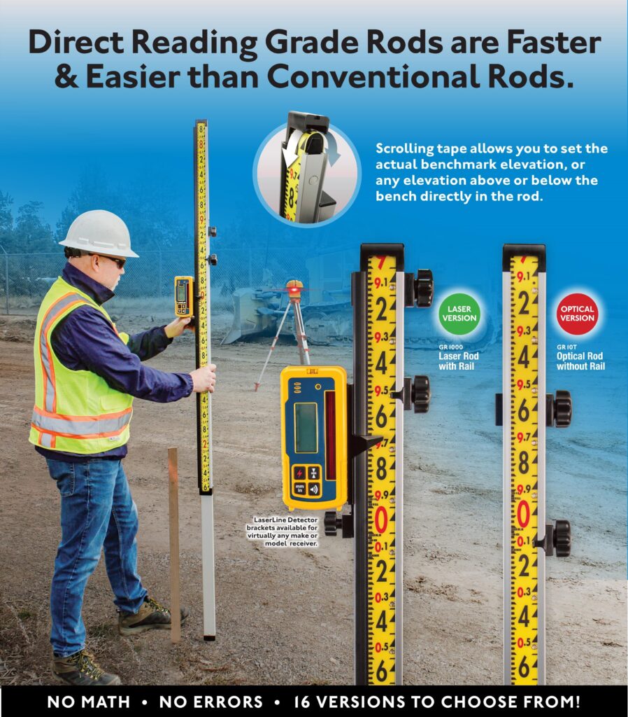 Lenker RodDirect Elevation Rod 10ft w/ Laser Detector Slide Deaton's