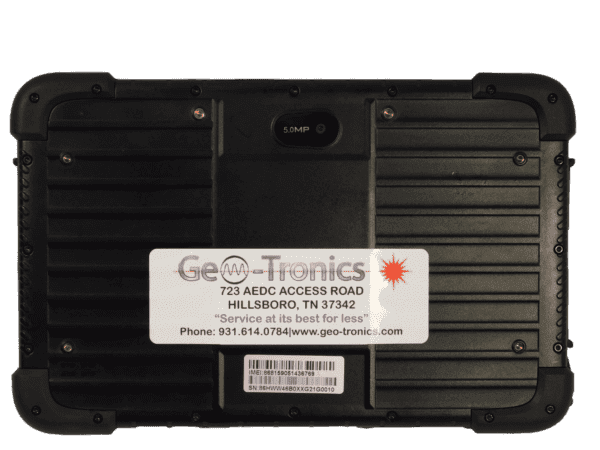 Back of the Geo-Tronics 8” Windows Tablet