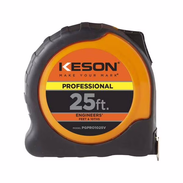 KESON, 25ft POCKET TAPE (PRO SERIES) 10THS ONLY #PGPRO1025